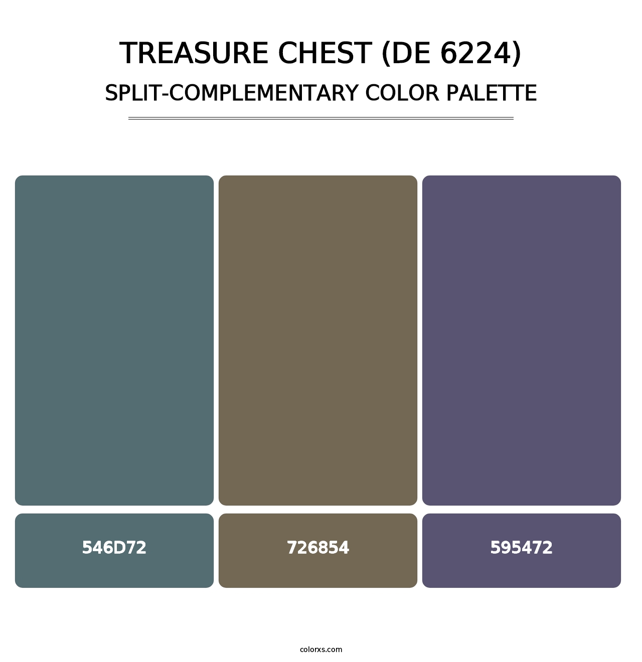 Treasure Chest (DE 6224) - Split-Complementary Color Palette