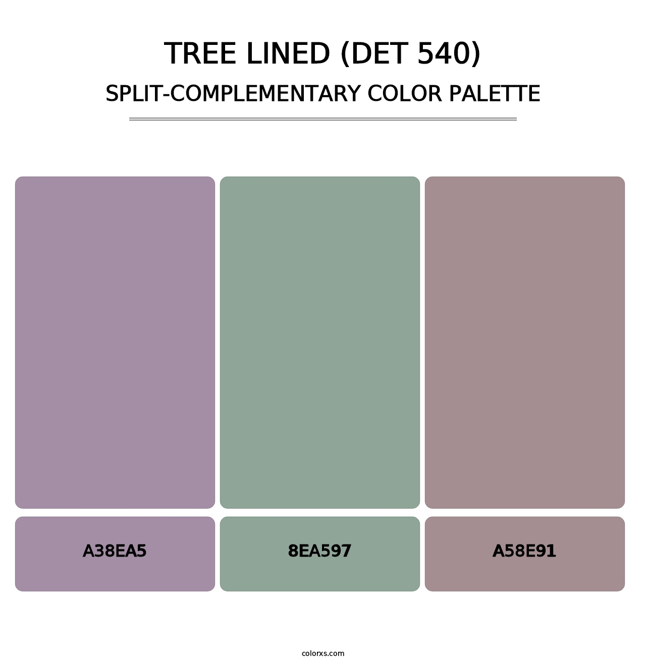 Tree Lined (DET 540) - Split-Complementary Color Palette
