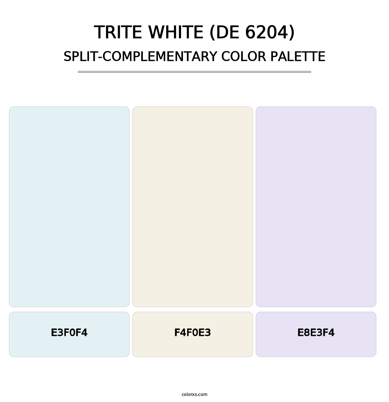 Trite White (DE 6204) - Split-Complementary Color Palette