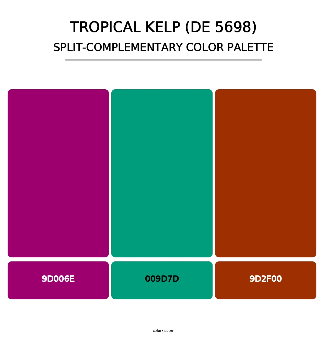 Tropical Kelp (DE 5698) - Split-Complementary Color Palette