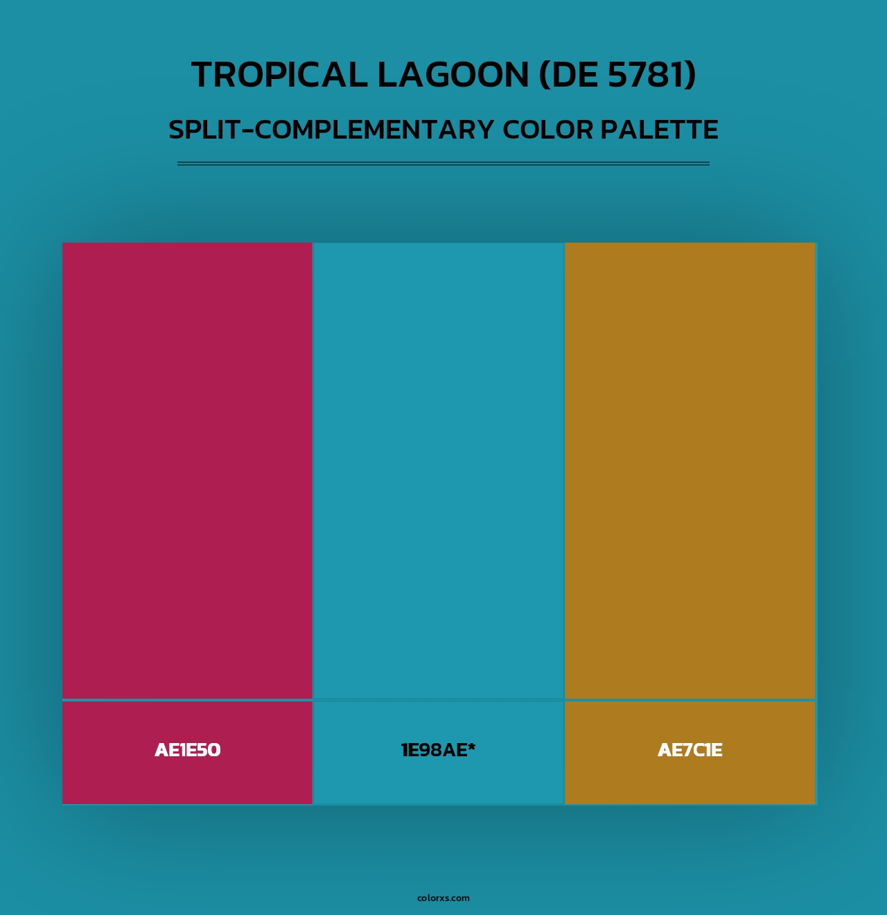 Tropical Lagoon (DE 5781) - Split-Complementary Color Palette
