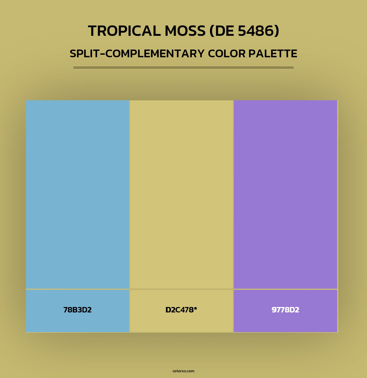 Tropical Moss (DE 5486) - Split-Complementary Color Palette