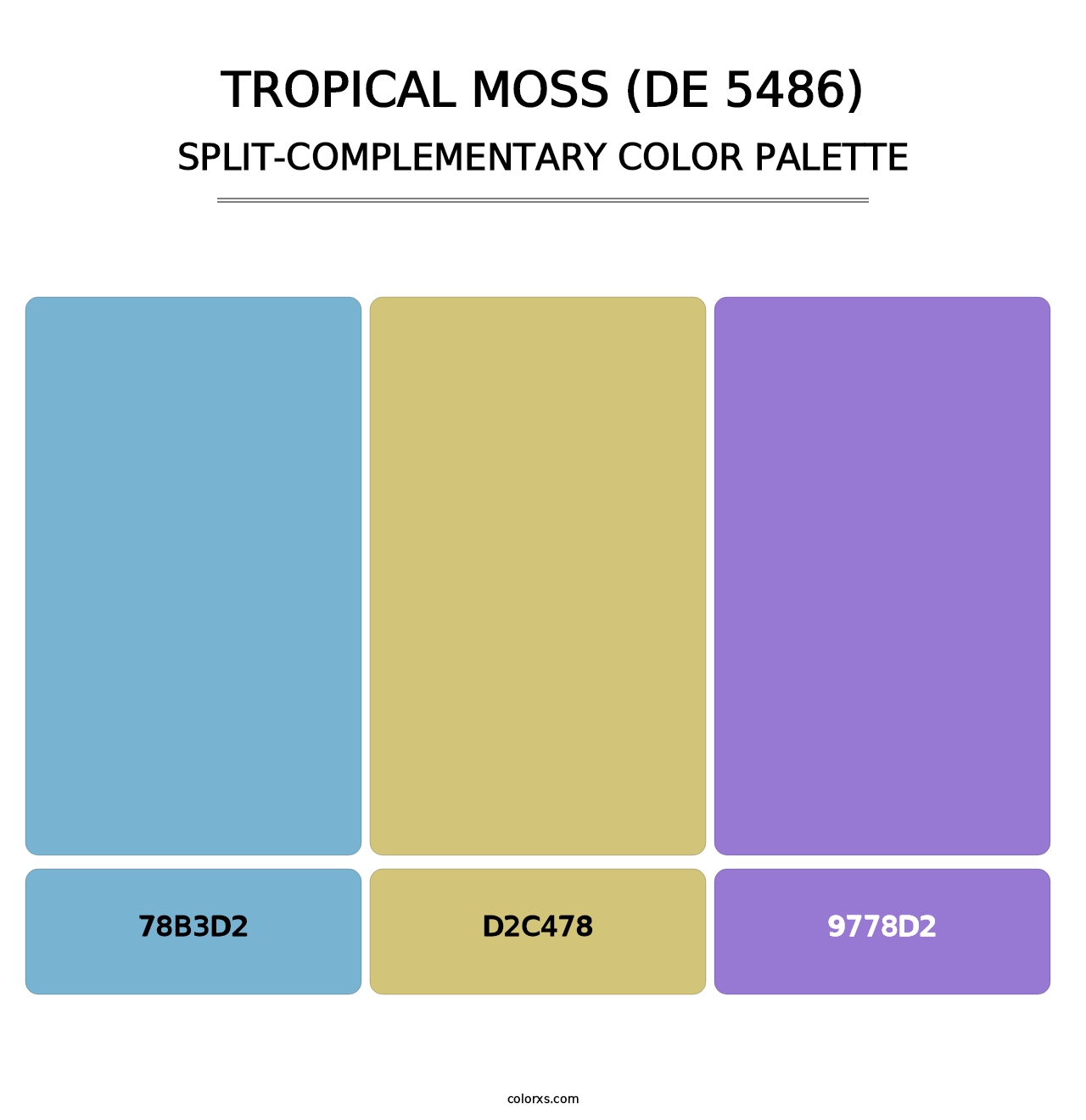 Tropical Moss (DE 5486) - Split-Complementary Color Palette