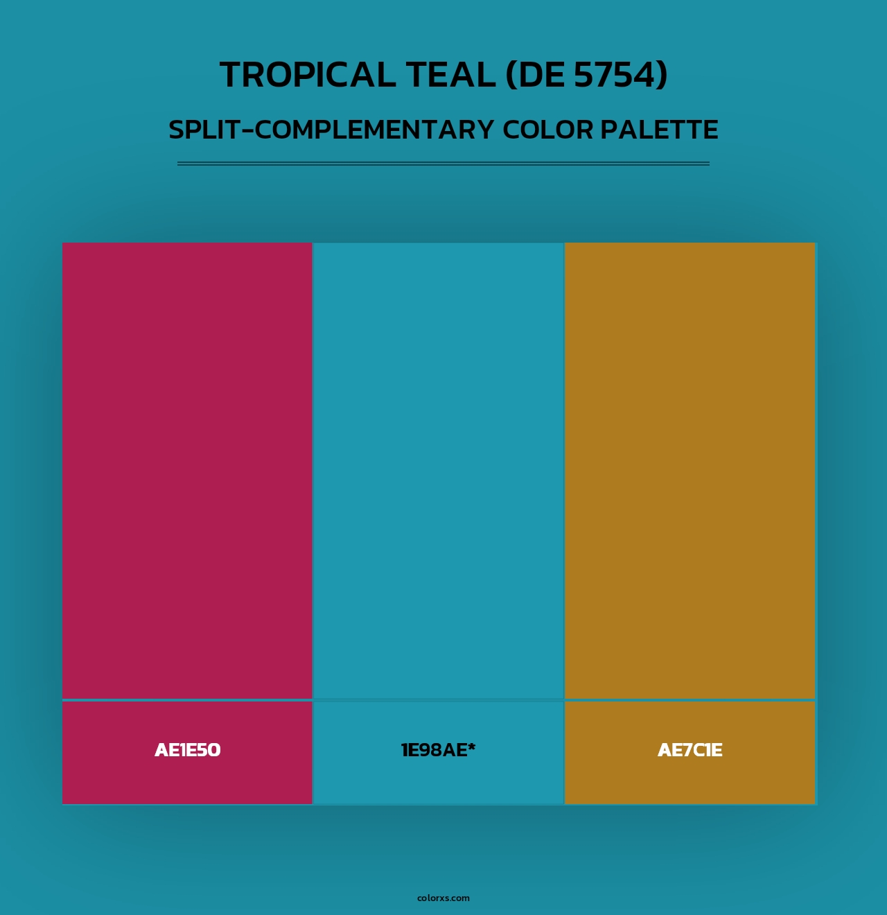 Tropical Teal (DE 5754) - Split-Complementary Color Palette