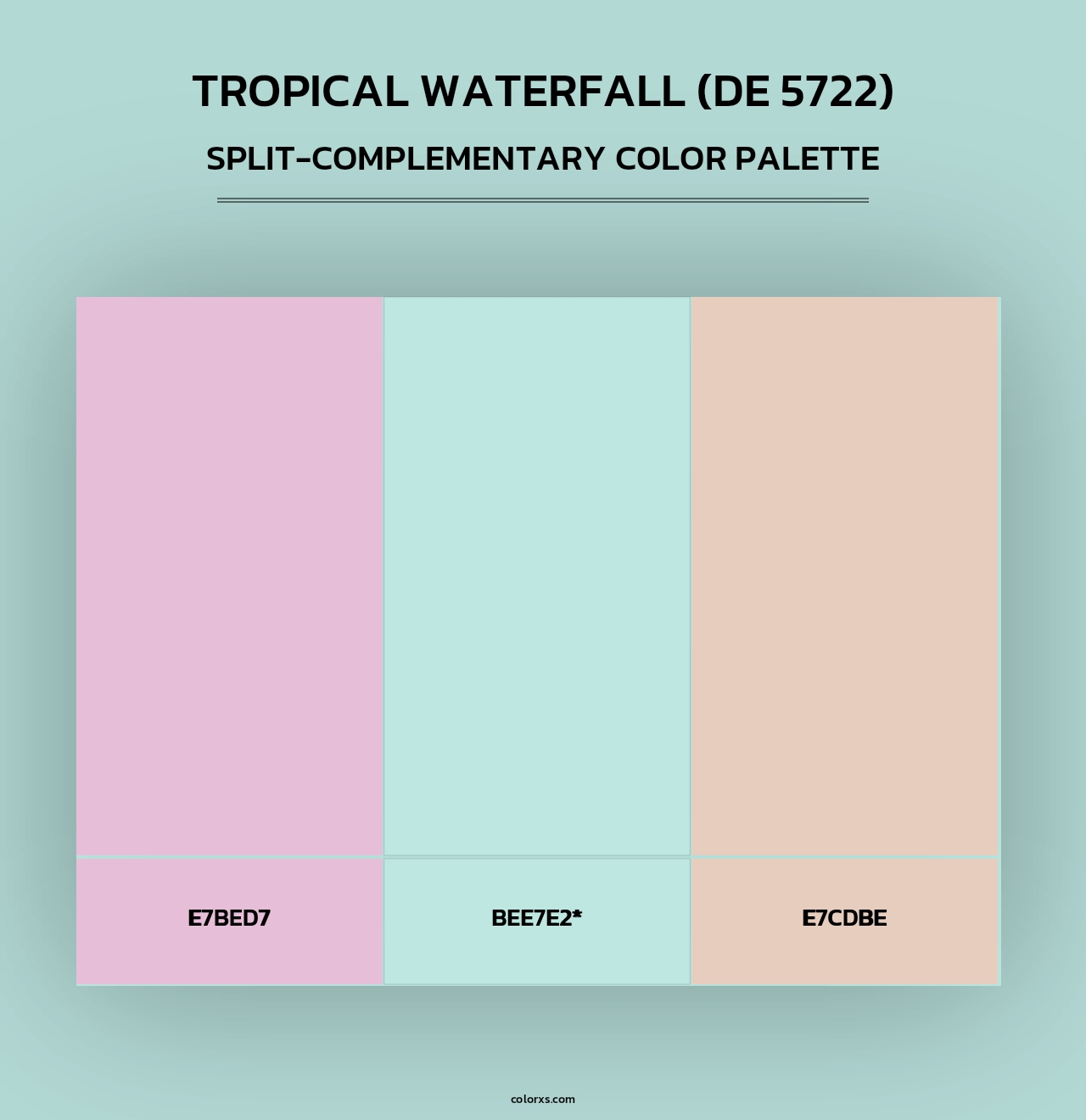 Tropical Waterfall (DE 5722) - Split-Complementary Color Palette