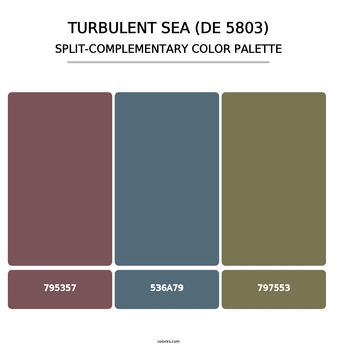 Turbulent Sea (DE 5803) - Split-Complementary Color Palette