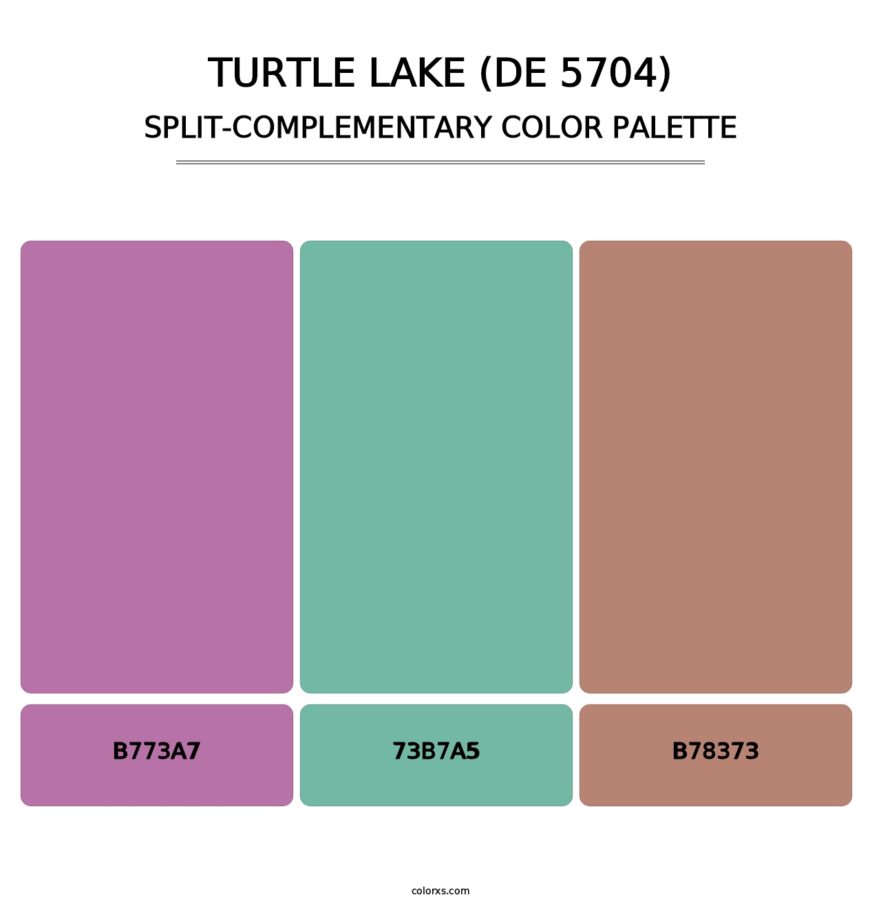 Turtle Lake (DE 5704) - Split-Complementary Color Palette