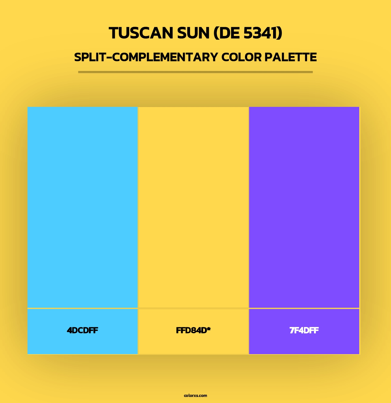 Tuscan Sun (DE 5341) - Split-Complementary Color Palette
