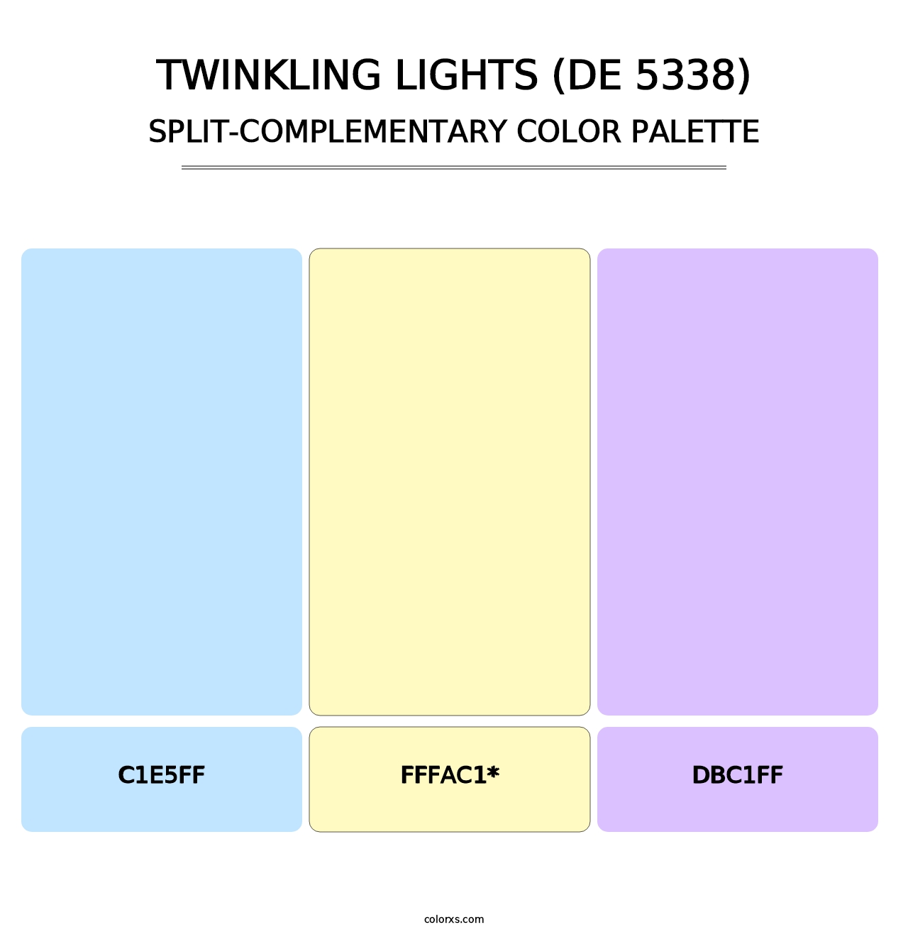 Twinkling Lights (DE 5338) - Split-Complementary Color Palette