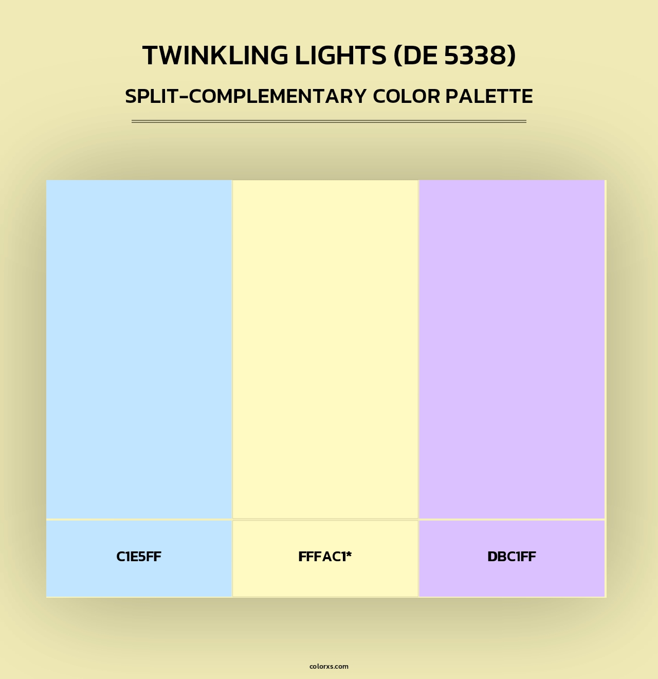 Twinkling Lights (DE 5338) - Split-Complementary Color Palette