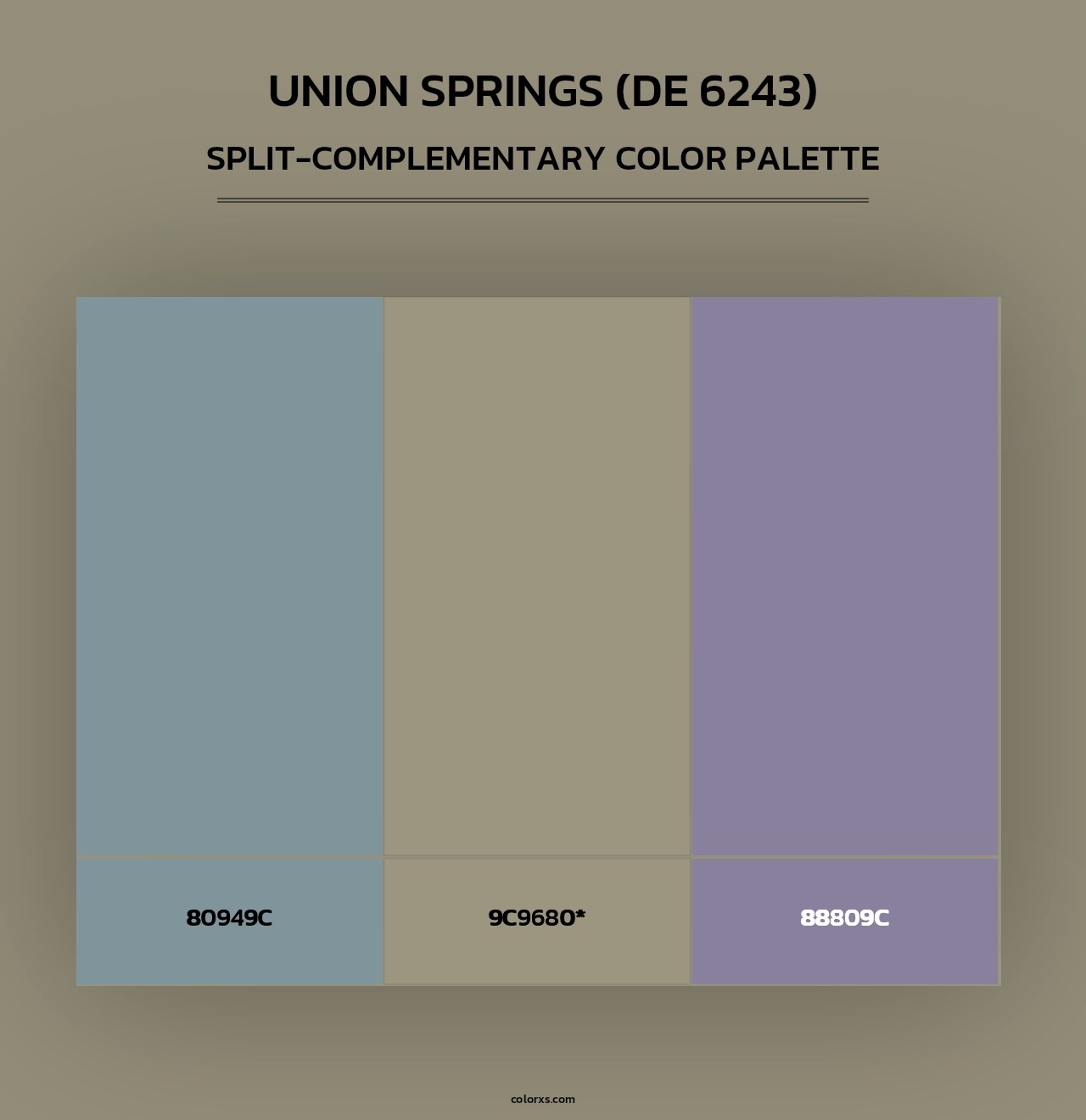 Union Springs (DE 6243) - Split-Complementary Color Palette