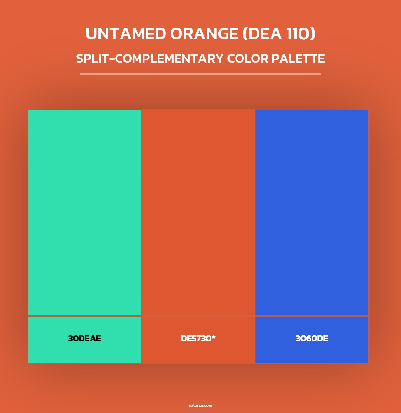Untamed Orange (DEA 110) - Split-Complementary Color Palette