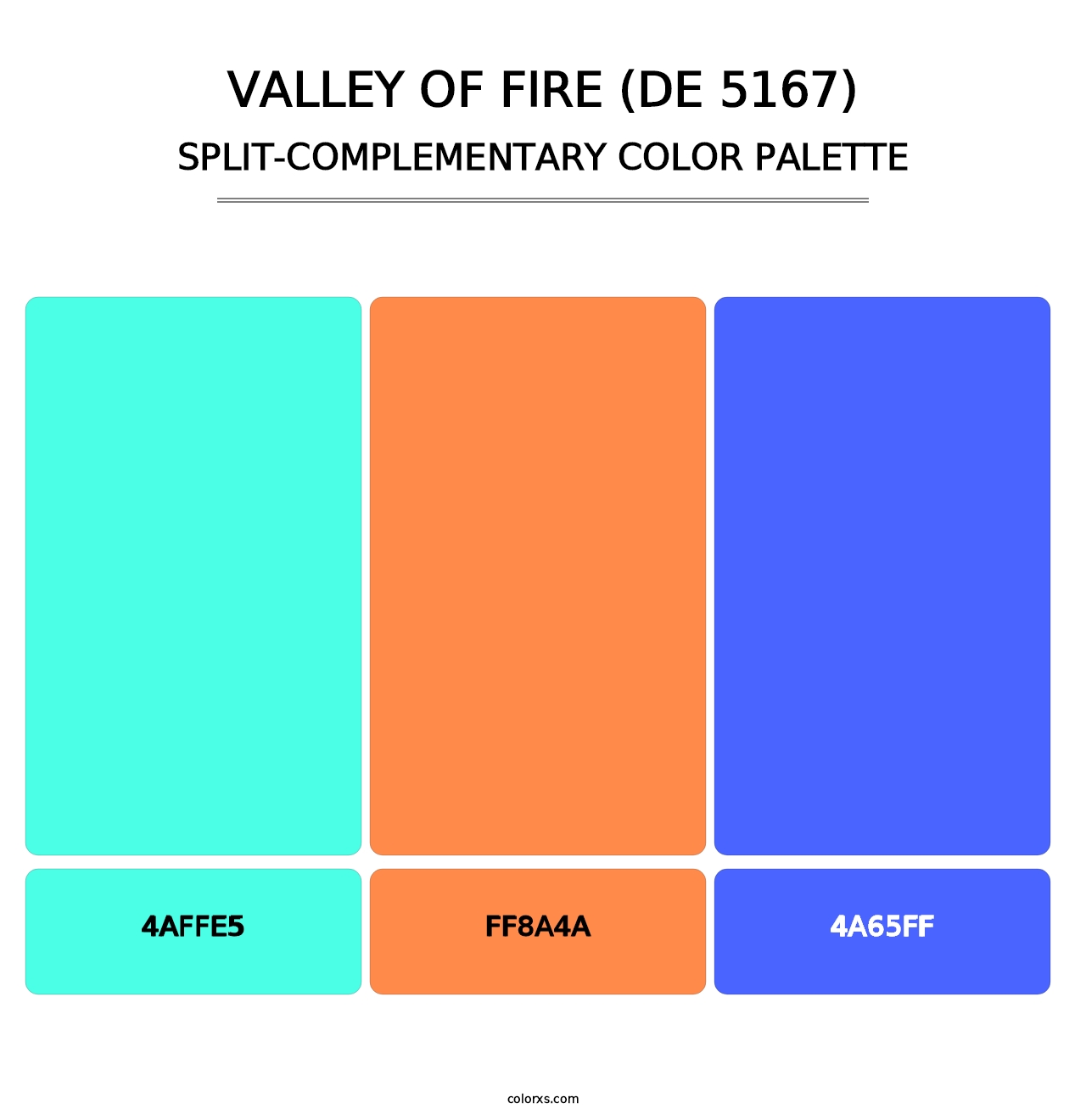 Valley of Fire (DE 5167) - Split-Complementary Color Palette