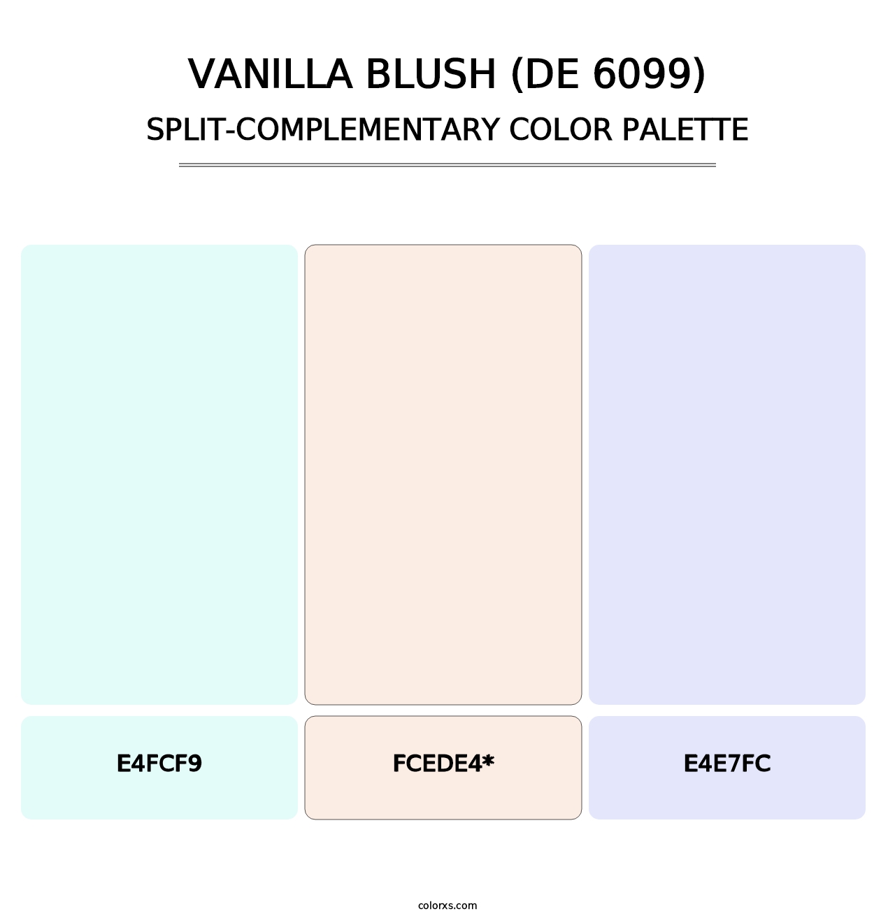 Vanilla Blush (DE 6099) - Split-Complementary Color Palette