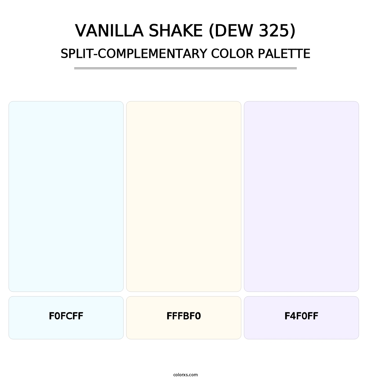 Vanilla Shake (DEW 325) - Split-Complementary Color Palette