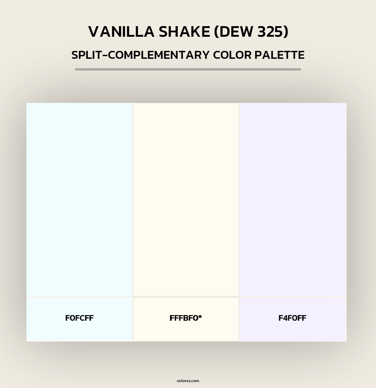 Vanilla Shake (DEW 325) - Split-Complementary Color Palette