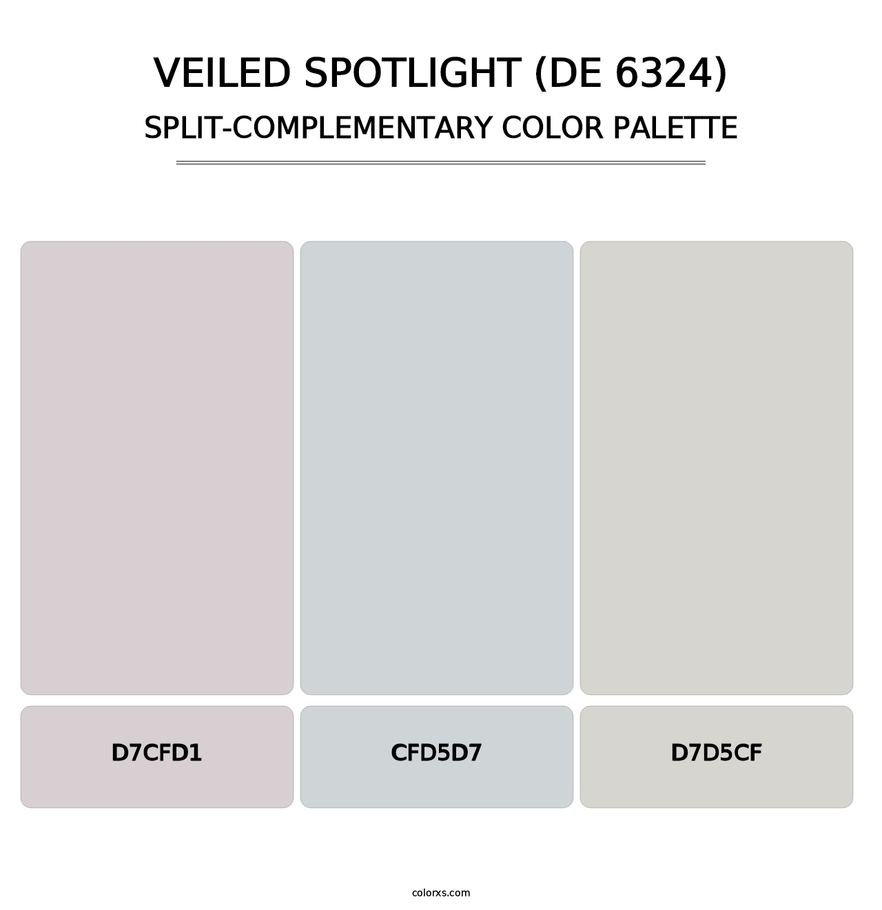 Veiled Spotlight (DE 6324) - Split-Complementary Color Palette