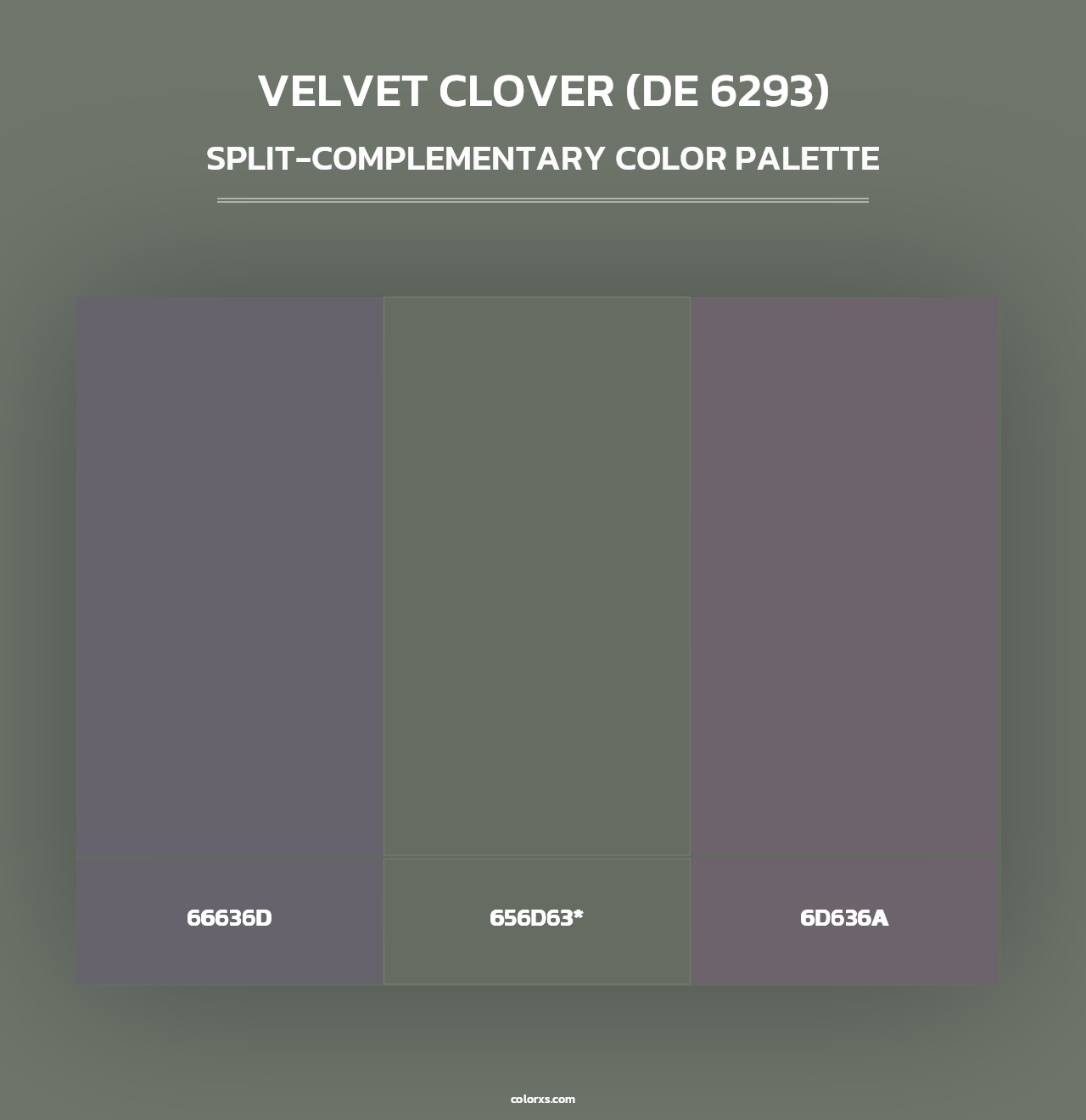 Velvet Clover (DE 6293) - Split-Complementary Color Palette