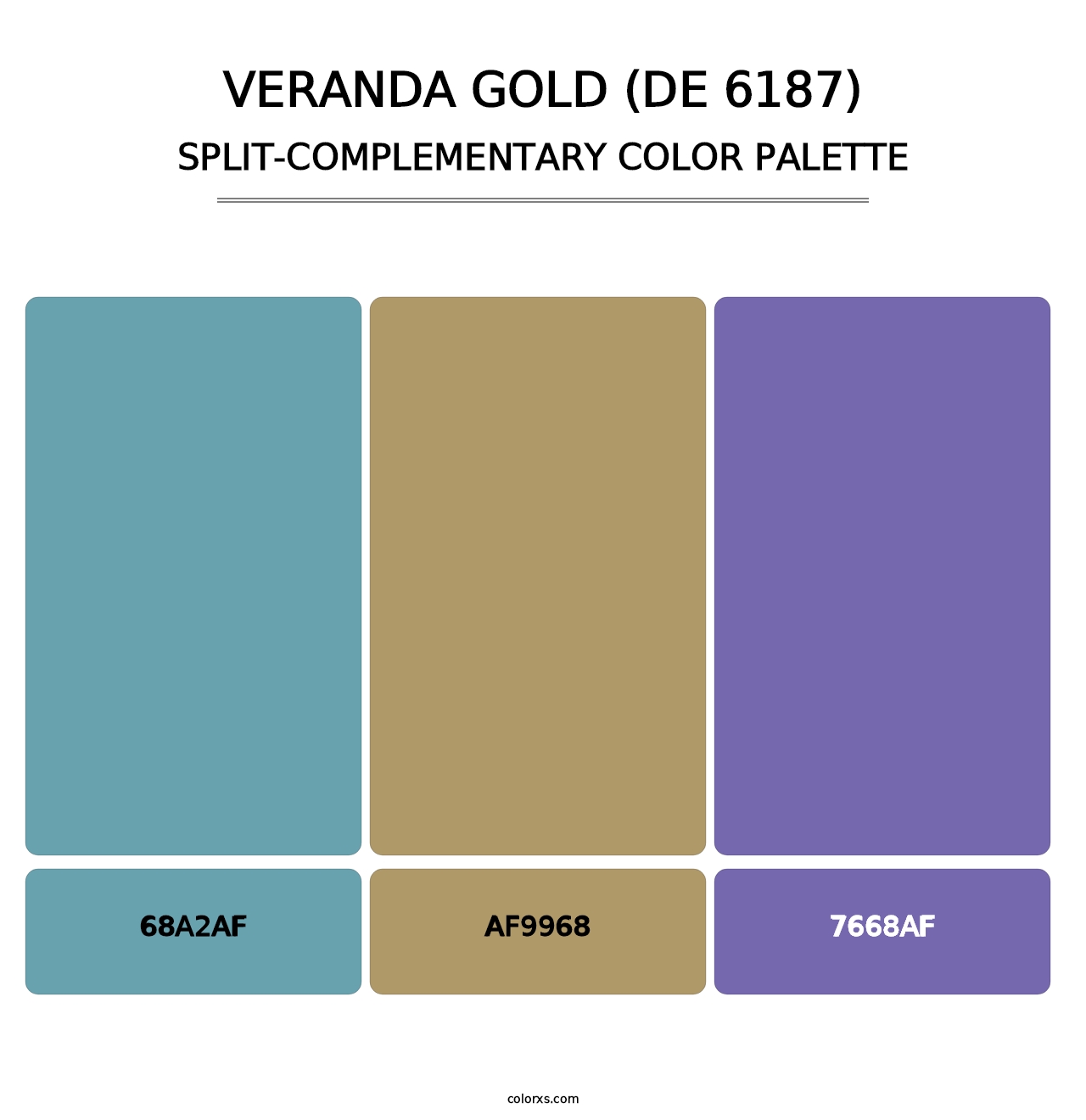 Veranda Gold (DE 6187) - Split-Complementary Color Palette