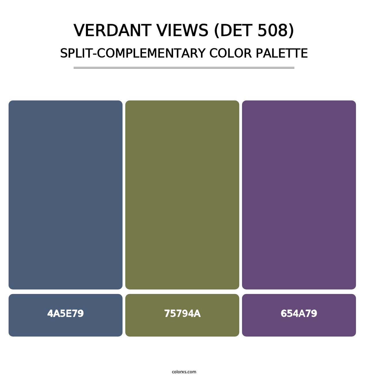 Verdant Views (DET 508) - Split-Complementary Color Palette