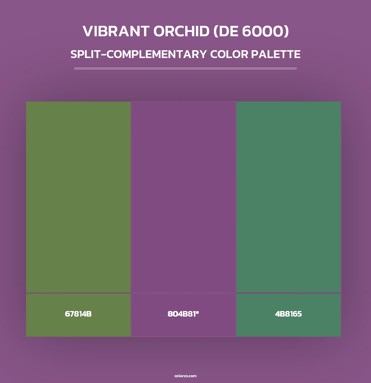 Vibrant Orchid (DE 6000) - Split-Complementary Color Palette