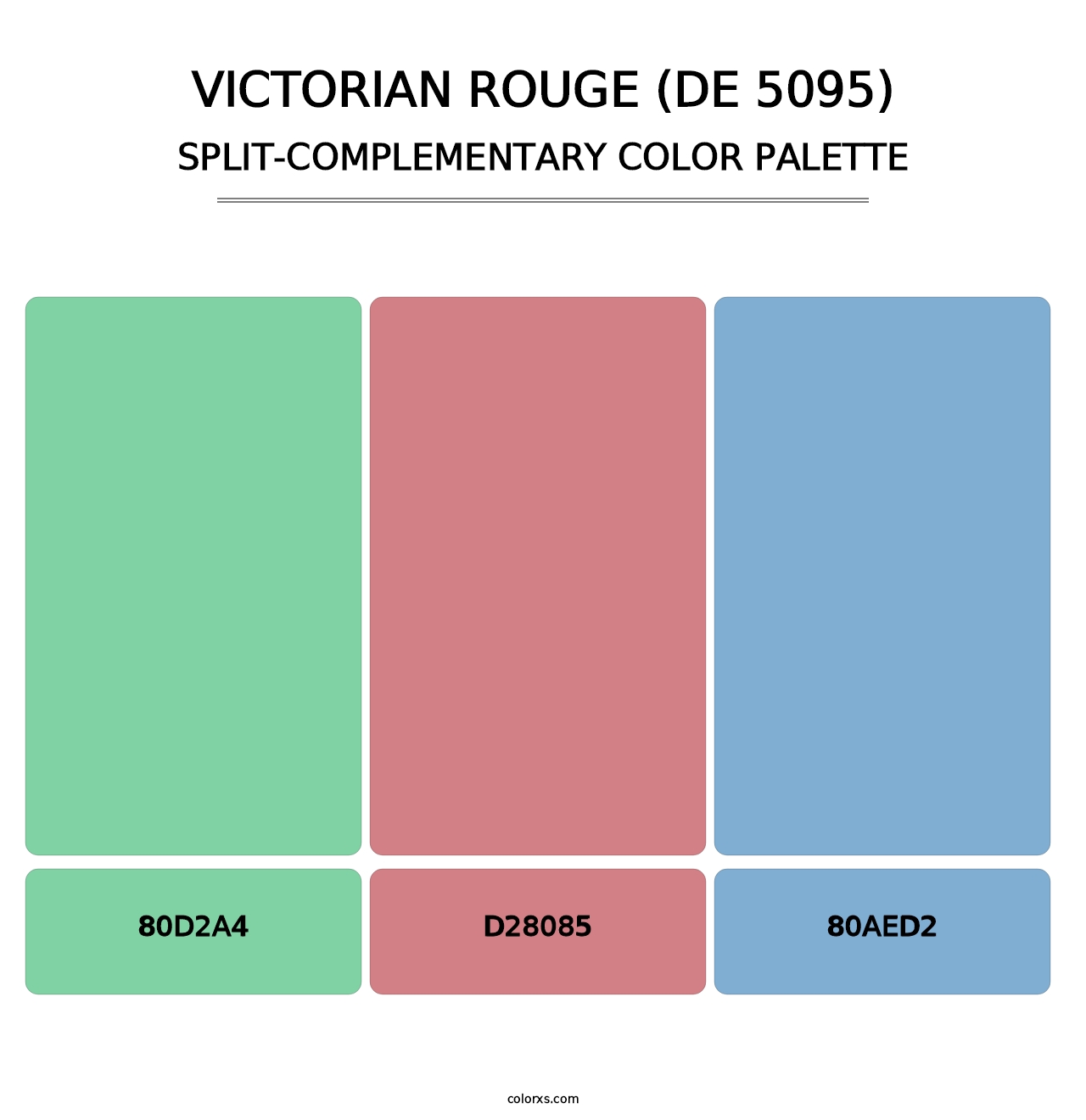 Victorian Rouge (DE 5095) - Split-Complementary Color Palette