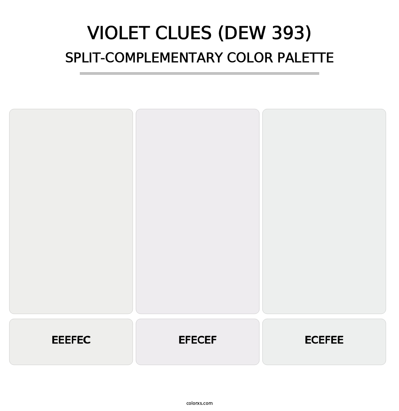 Violet Clues (DEW 393) - Split-Complementary Color Palette
