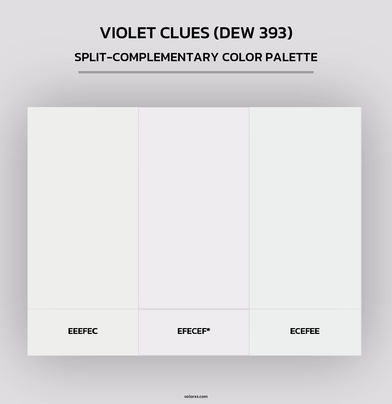 Violet Clues (DEW 393) - Split-Complementary Color Palette