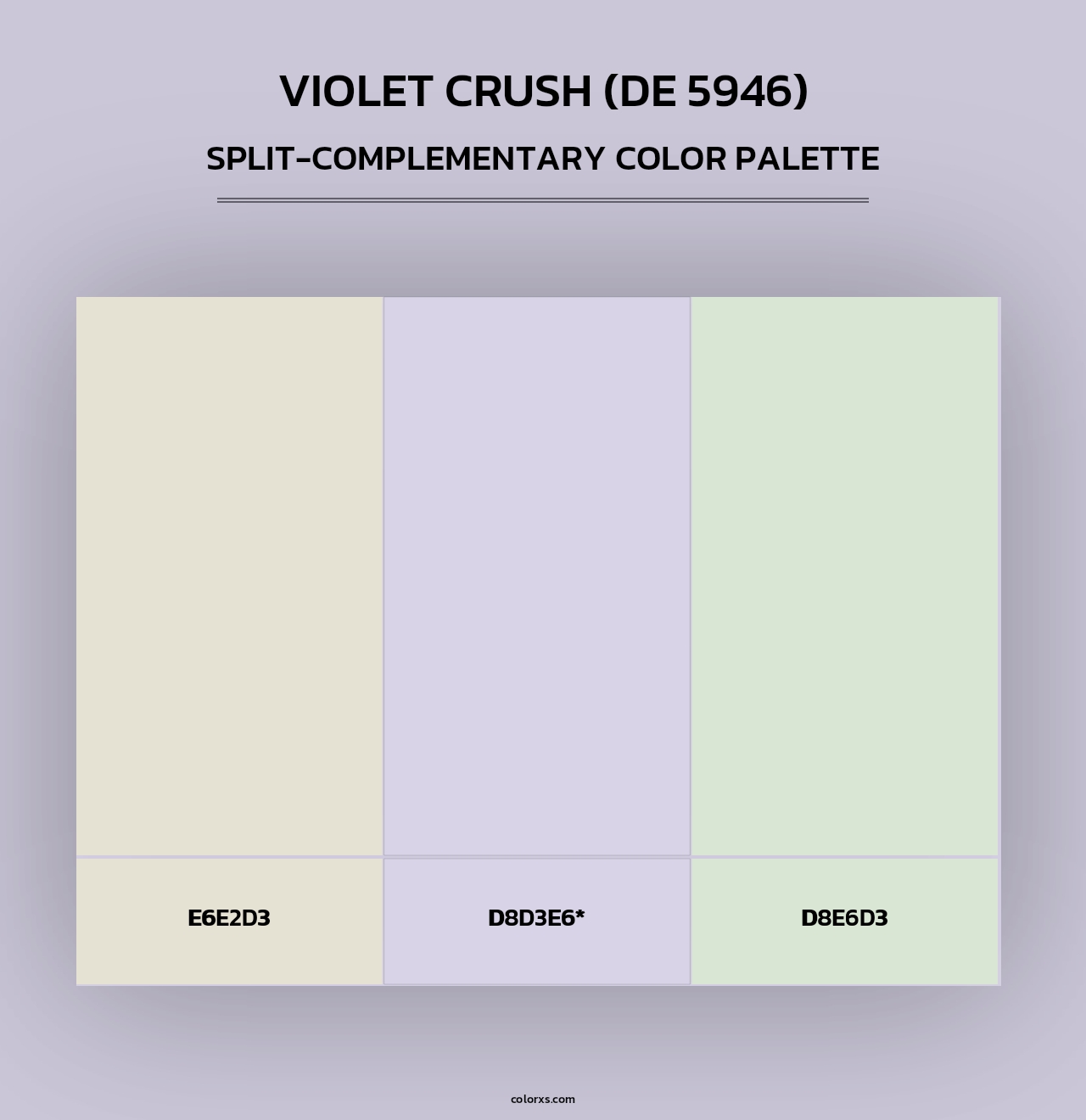 Violet Crush (DE 5946) - Split-Complementary Color Palette