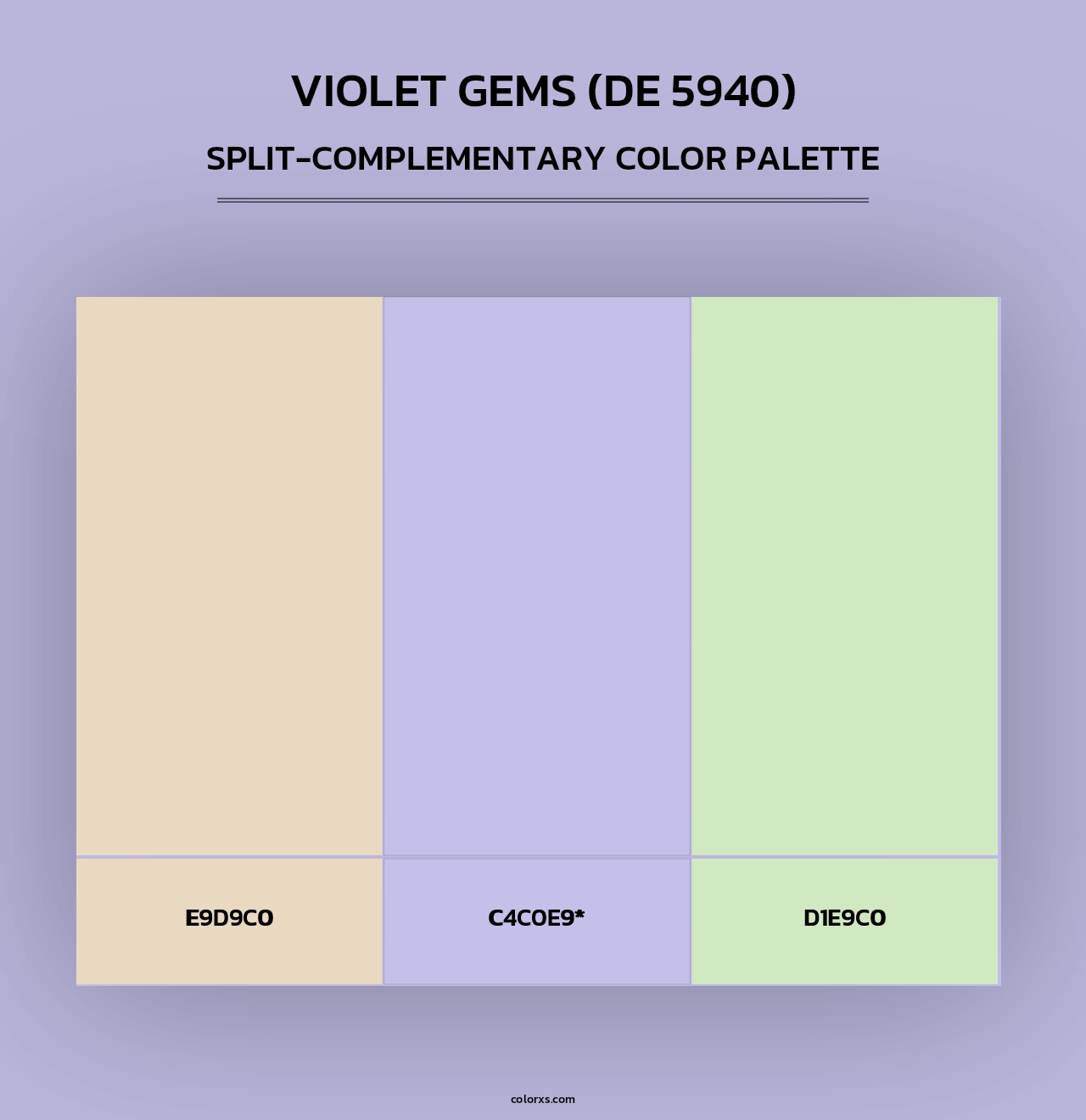 Violet Gems (DE 5940) - Split-Complementary Color Palette