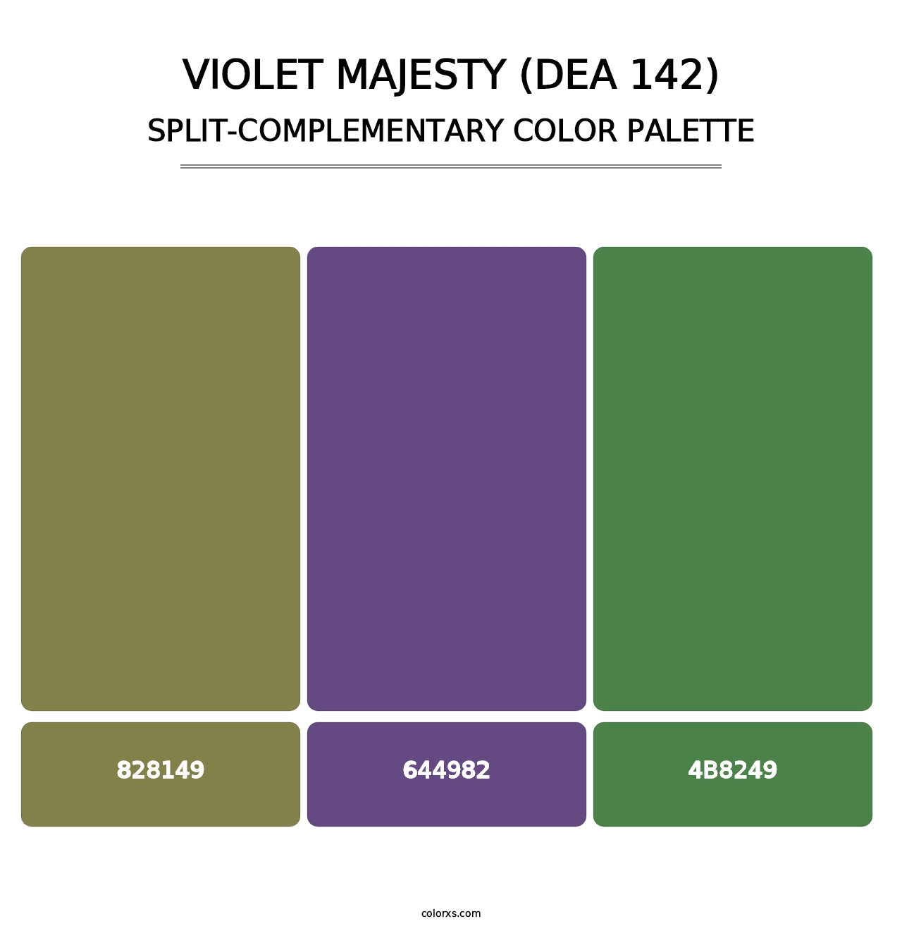 Violet Majesty (DEA 142) - Split-Complementary Color Palette