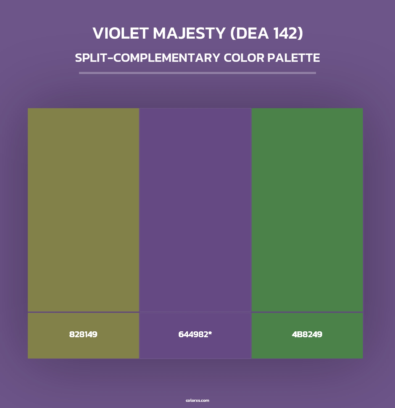 Violet Majesty (DEA 142) - Split-Complementary Color Palette