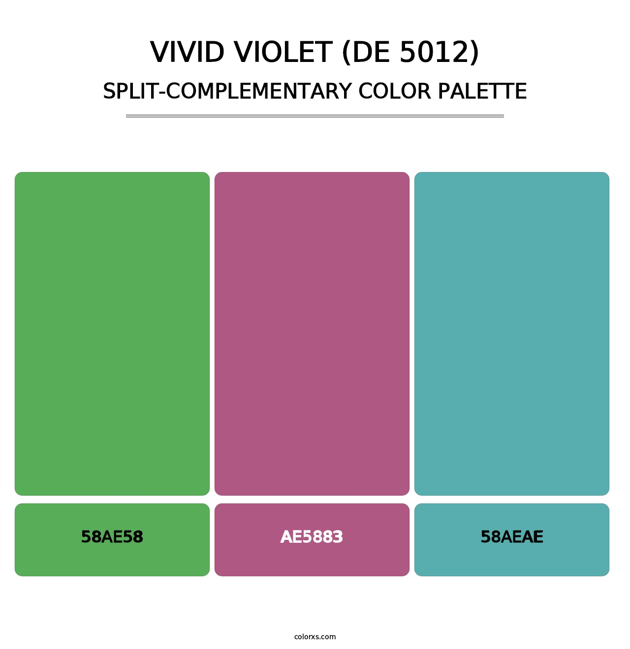 Vivid Violet (DE 5012) - Split-Complementary Color Palette