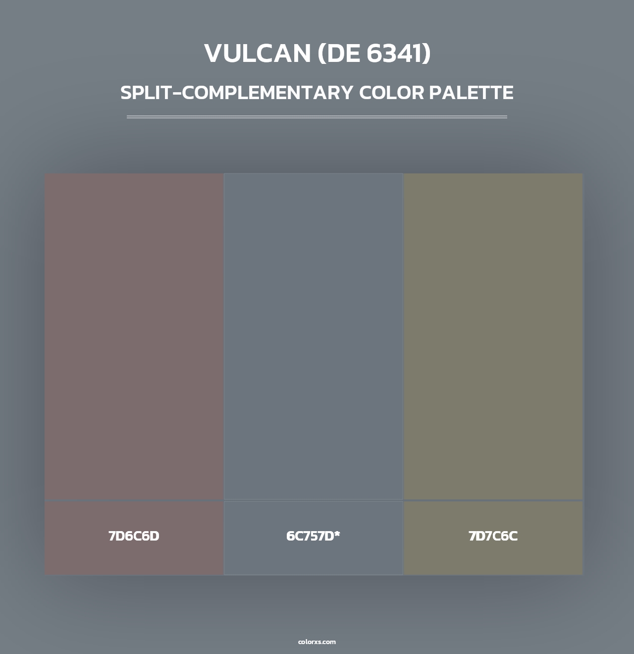 Vulcan (DE 6341) - Split-Complementary Color Palette