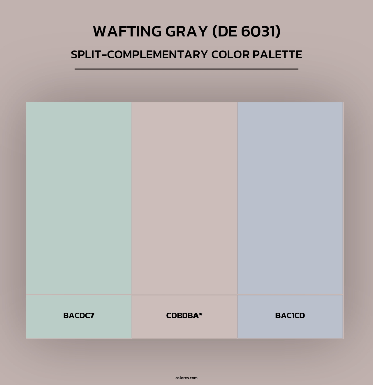 Wafting Gray (DE 6031) - Split-Complementary Color Palette