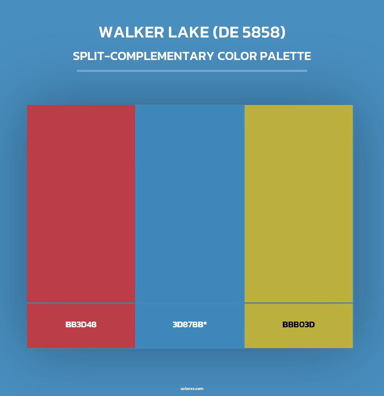 Walker Lake (DE 5858) - Split-Complementary Color Palette