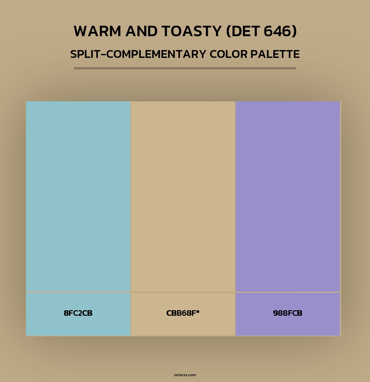 Warm and Toasty (DET 646) - Split-Complementary Color Palette