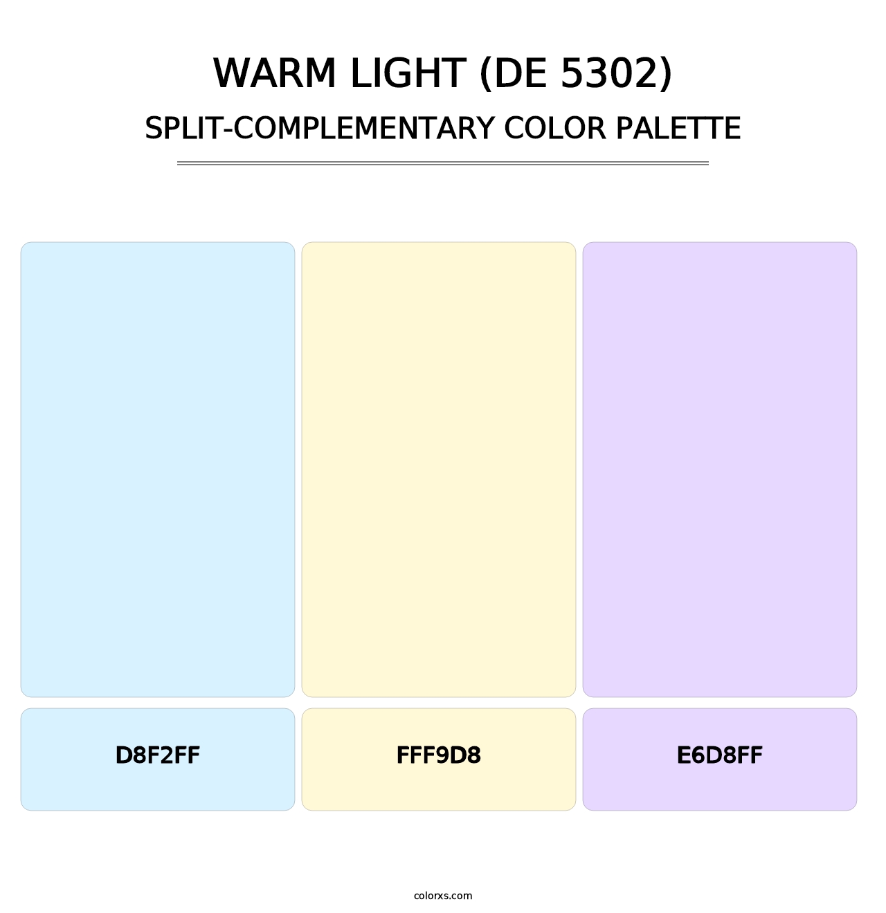 Warm Light (DE 5302) - Split-Complementary Color Palette