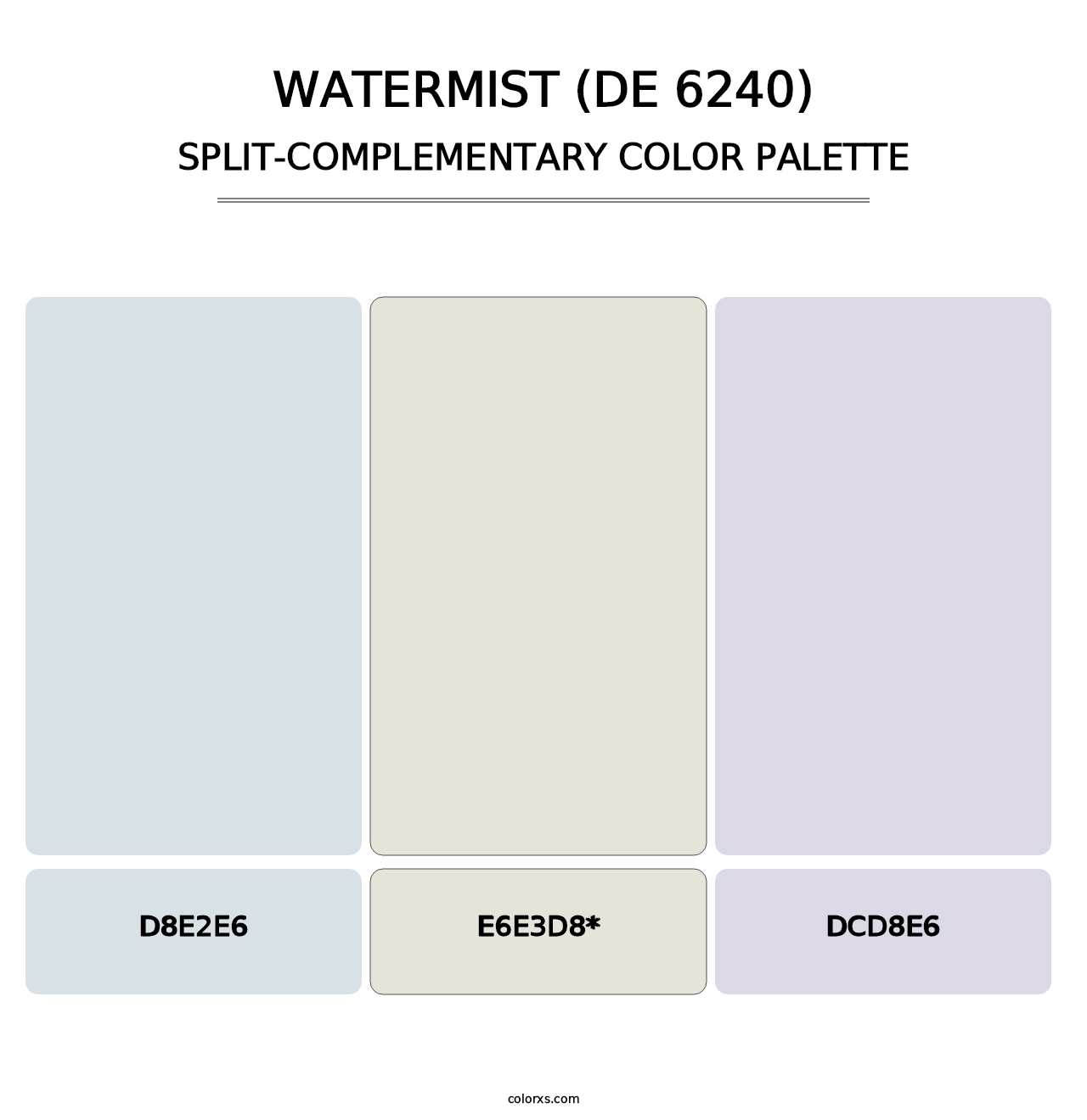 Watermist (DE 6240) - Split-Complementary Color Palette