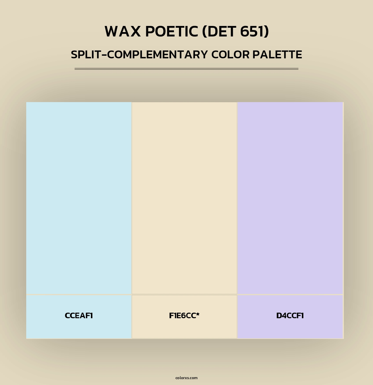 Wax Poetic (DET 651) - Split-Complementary Color Palette