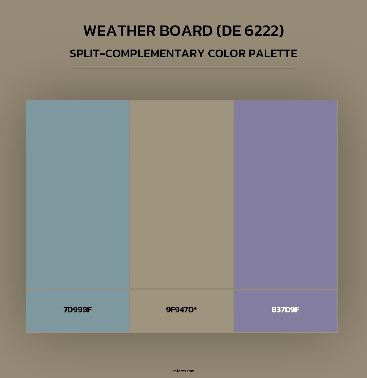 Weather Board (DE 6222) - Split-Complementary Color Palette
