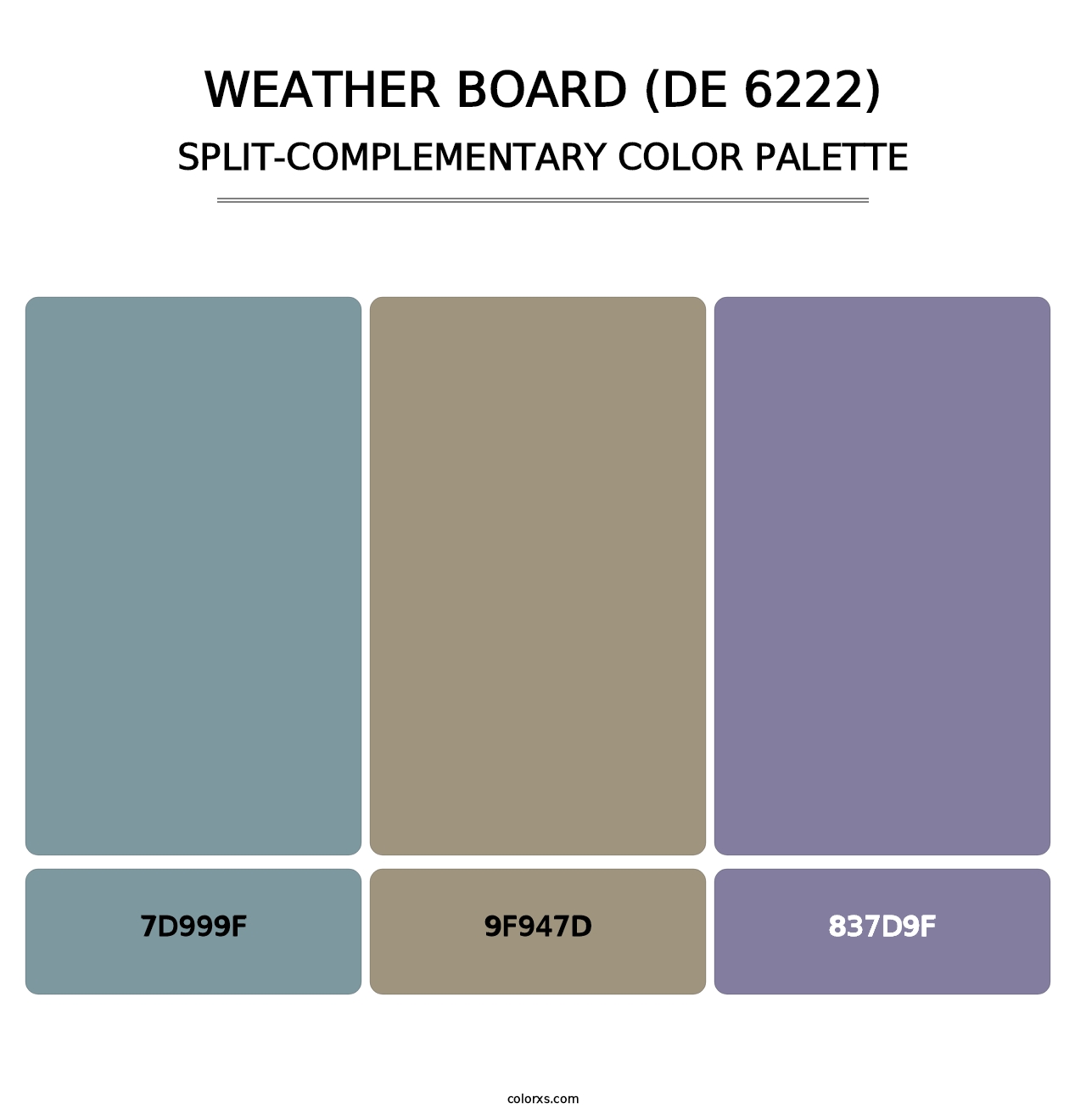 Weather Board (DE 6222) - Split-Complementary Color Palette