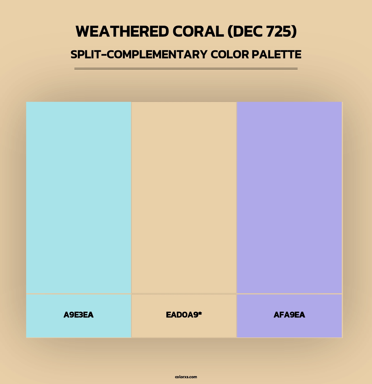 Weathered Coral (DEC 725) - Split-Complementary Color Palette