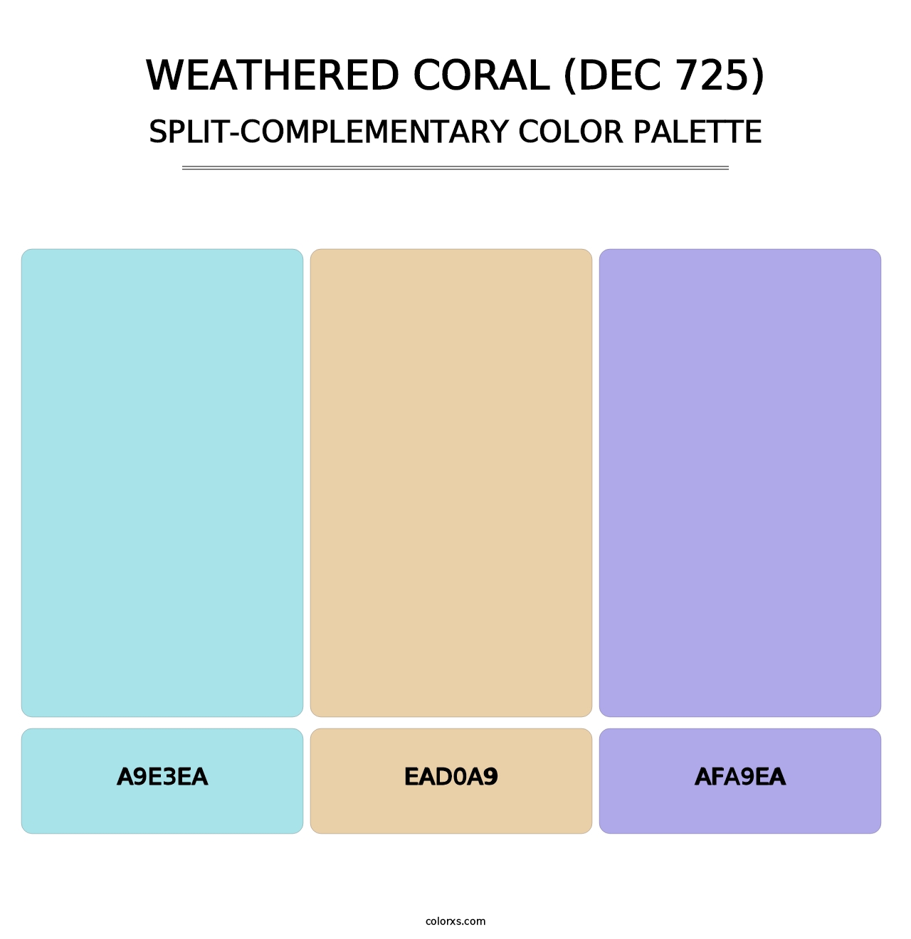 Weathered Coral (DEC 725) - Split-Complementary Color Palette