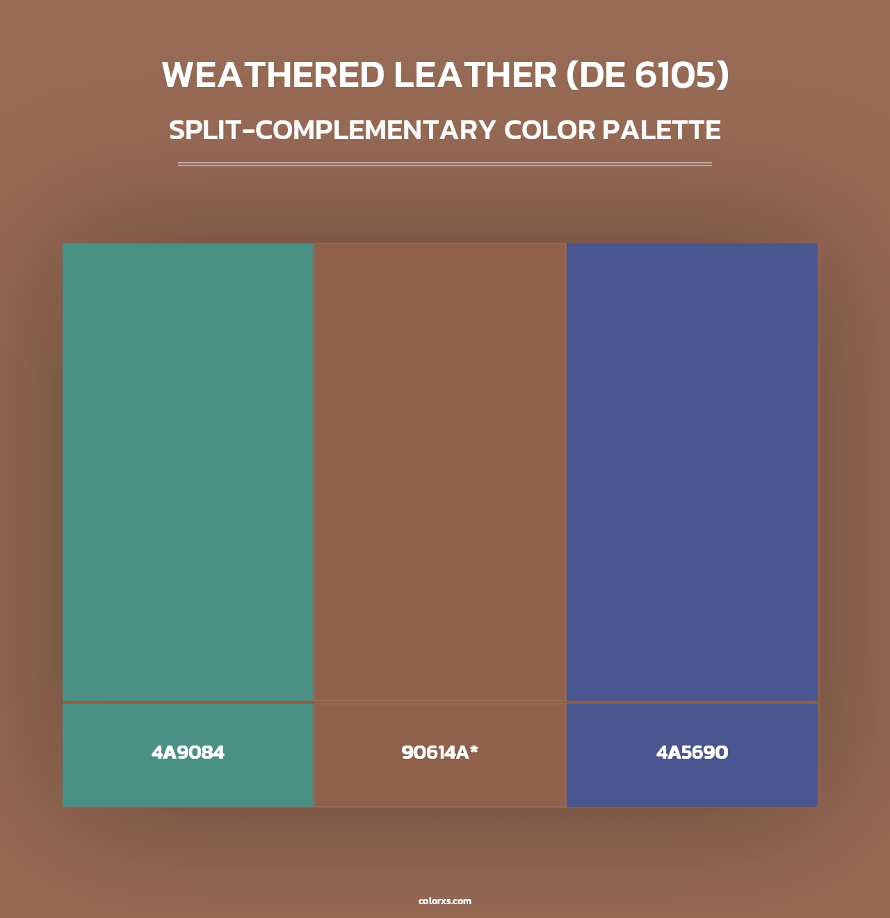 Weathered Leather (DE 6105) - Split-Complementary Color Palette