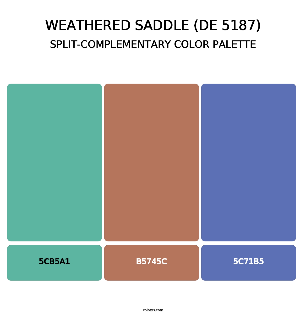 Weathered Saddle (DE 5187) - Split-Complementary Color Palette