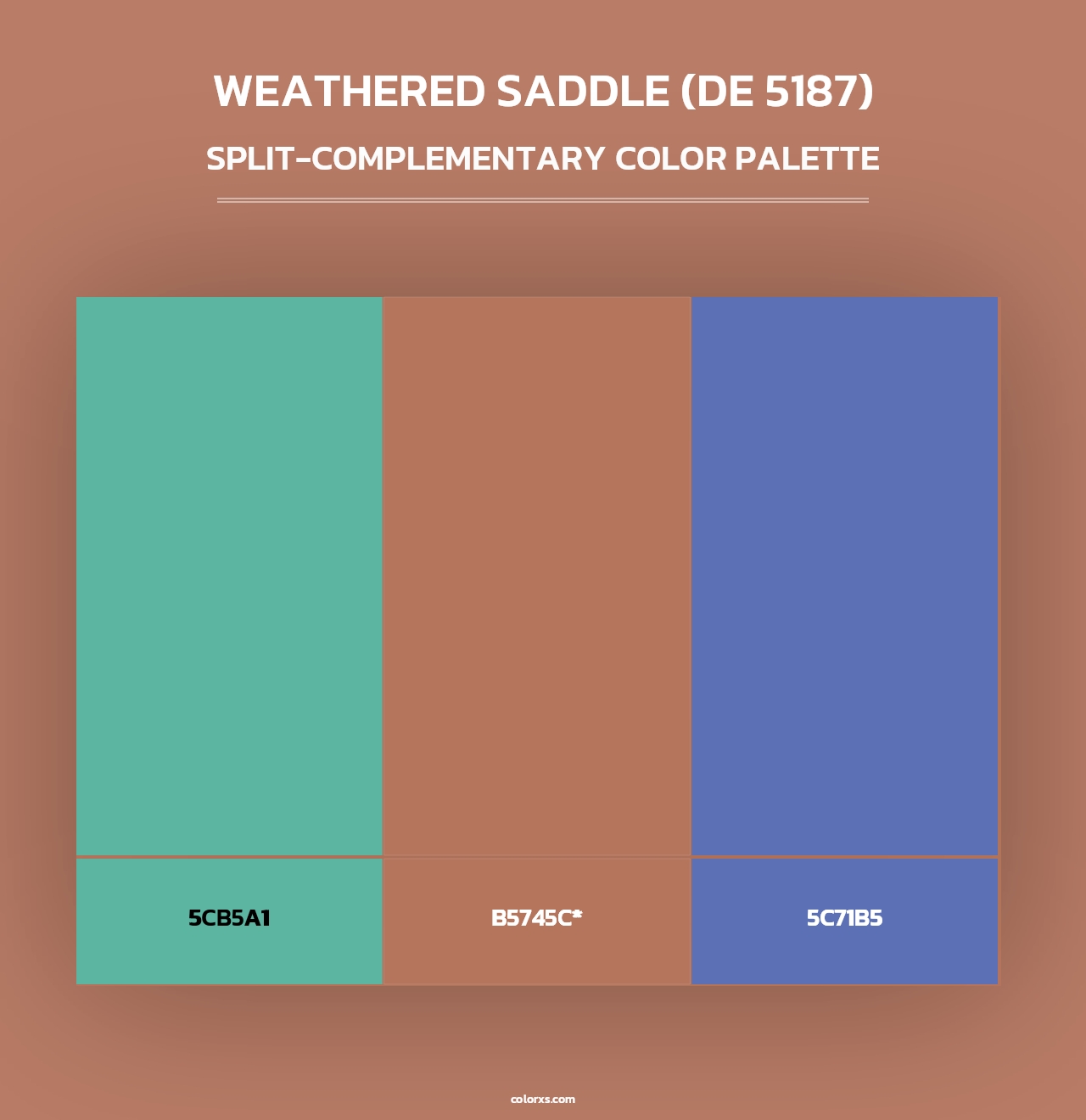 Weathered Saddle (DE 5187) - Split-Complementary Color Palette