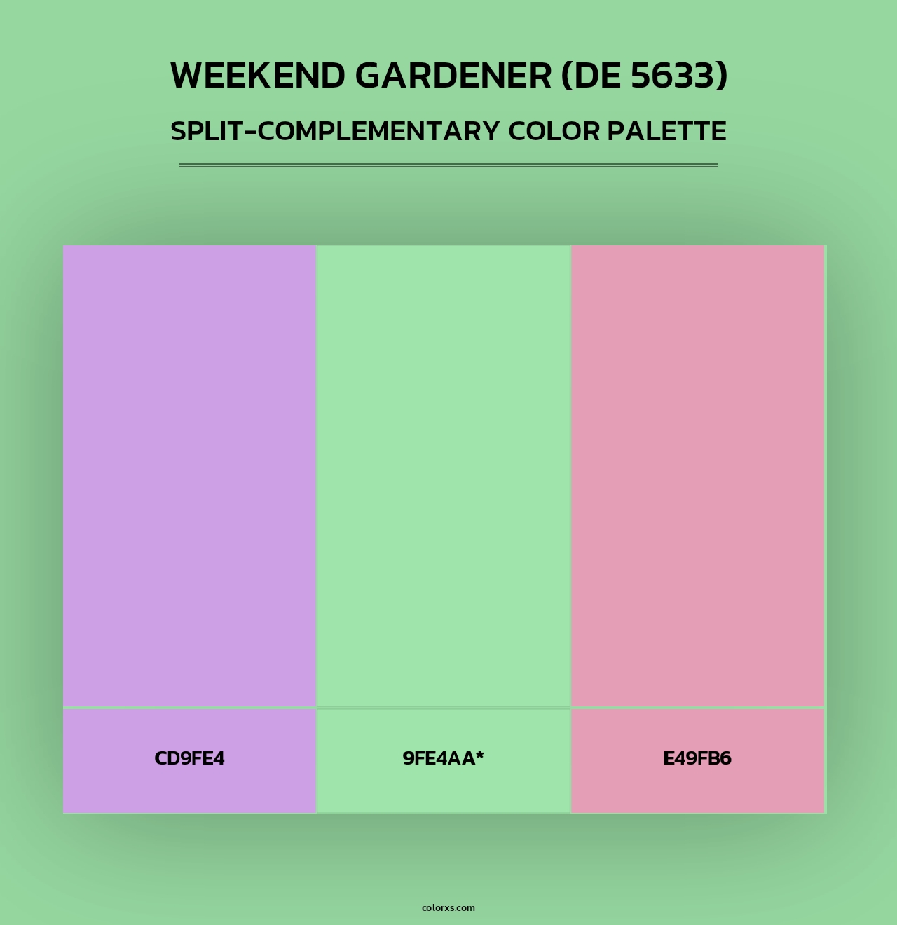 Weekend Gardener (DE 5633) - Split-Complementary Color Palette