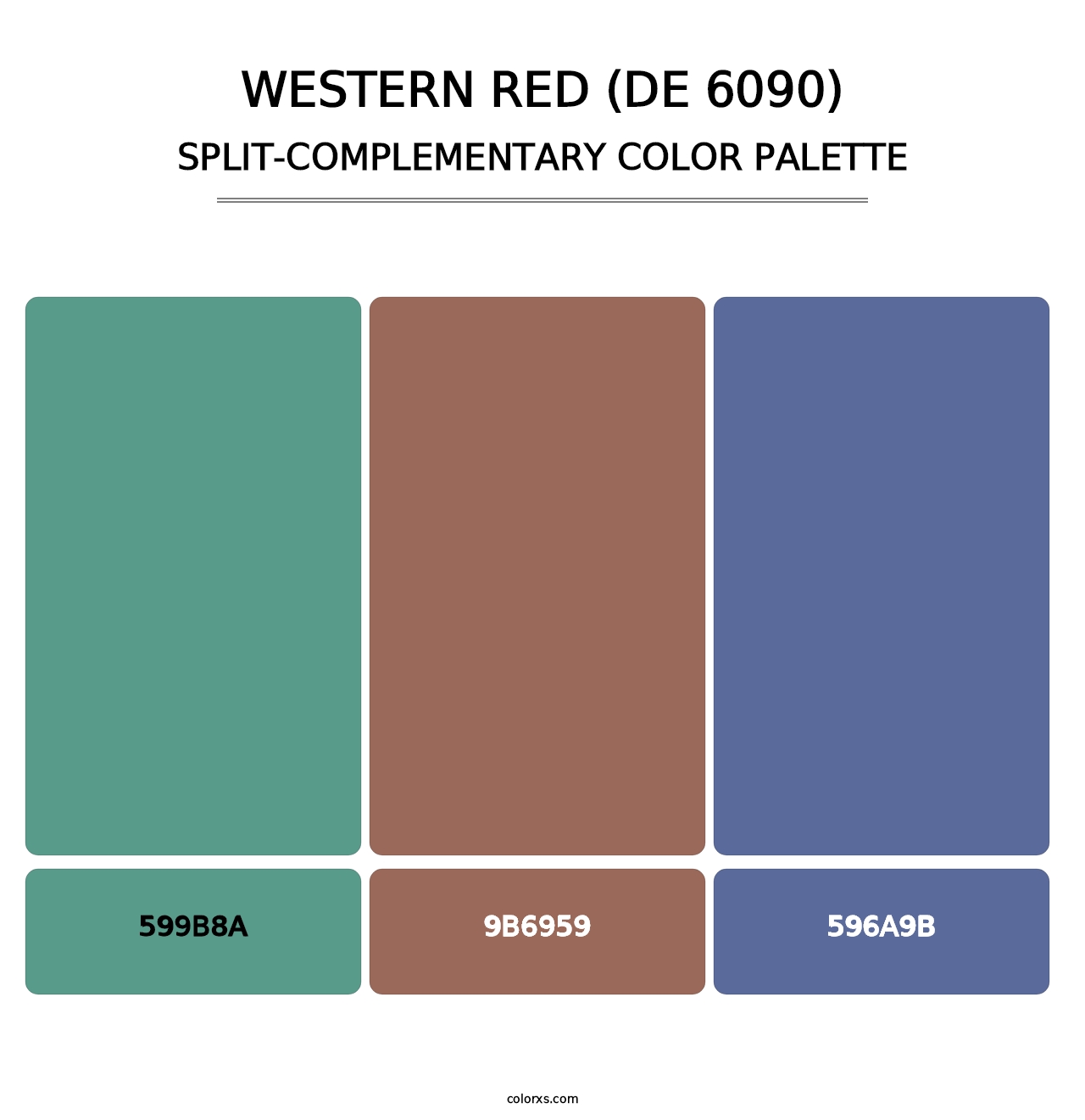 Western Red (DE 6090) - Split-Complementary Color Palette