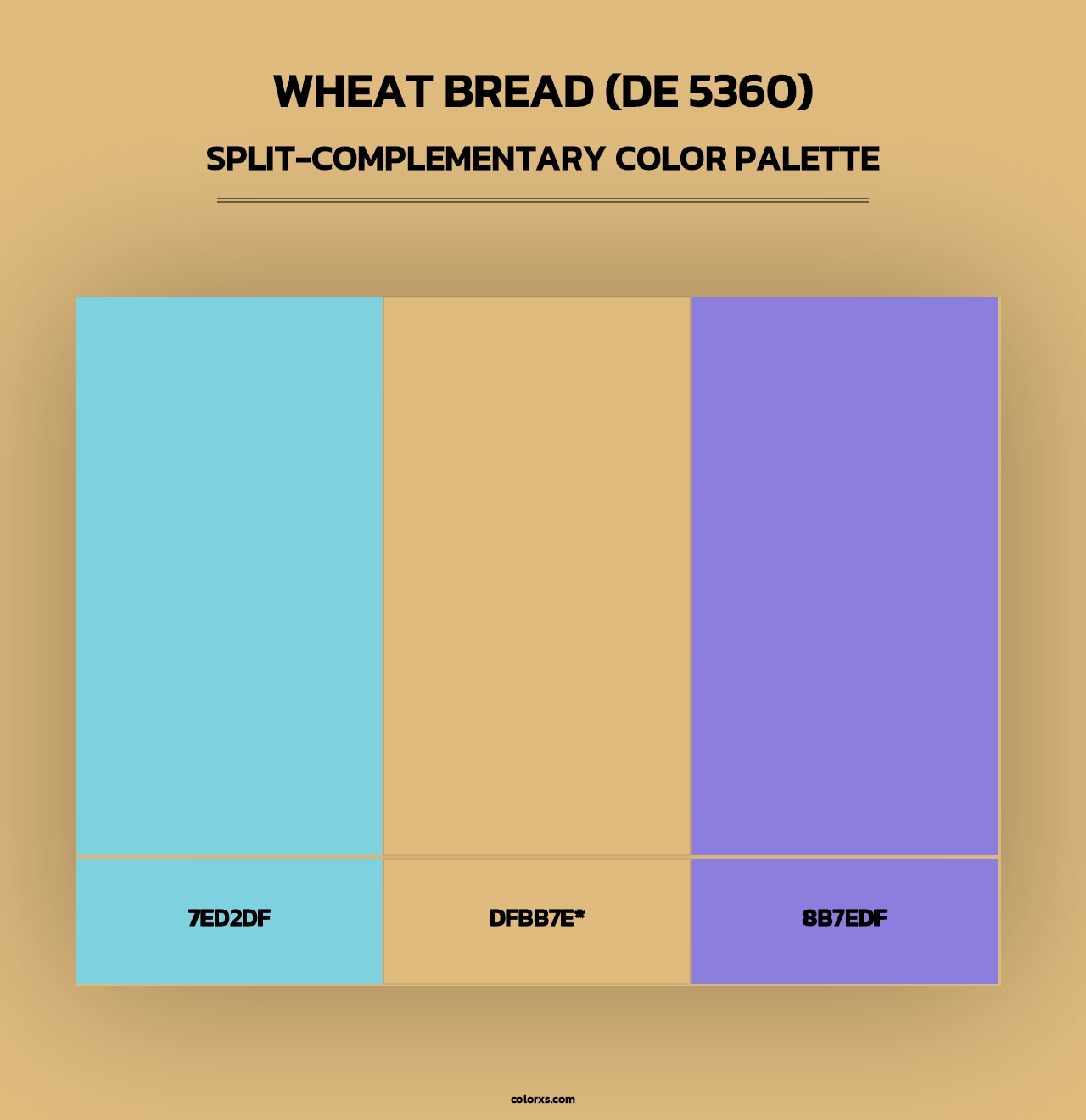 Wheat Bread (DE 5360) - Split-Complementary Color Palette